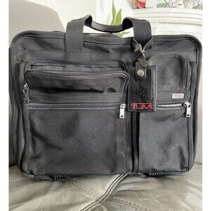 TUMI Alpha Deluxe Wheel Rolling Expandable Laptop Briefcase Carry On Bag 26003D4